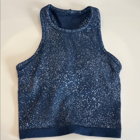 Lululemon Blue Speckled Athletic Tank Top - Picture 1 of 3